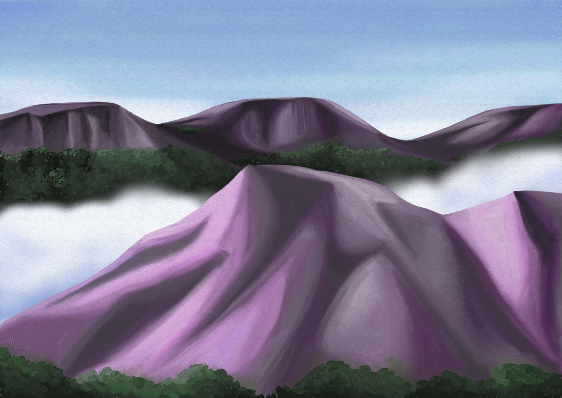 Australian Mountains - Mountain Illustration - ANiMOZ BiOME Art