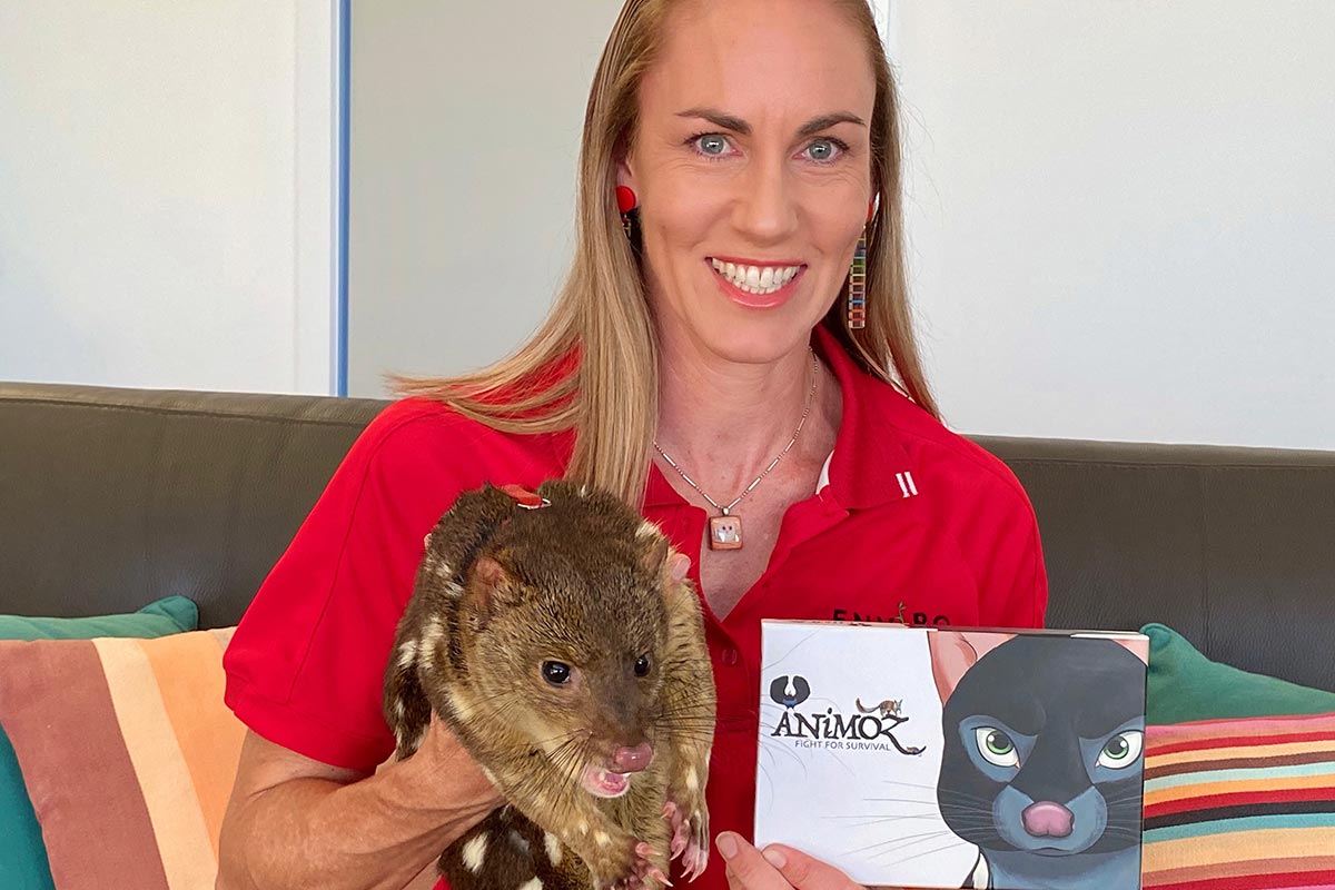 ANiMOZ - Fight for Survival - the game changing conservation - trading card game of Australian Animals - toys for kids - EnviroEdu - Spotted-tail Quoll